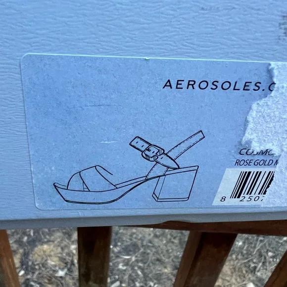 AEROSOLES Cosmos Platform Chunky Rose Gold Metallic Women’s Heel 7M NWT NEW - Picture 7 of 9
